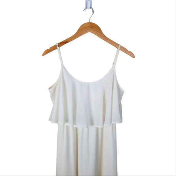 Show Me Your Mumu Caitlin Ruffle Maxi Dress Size Small White / Ivory - Picture 9 of 11